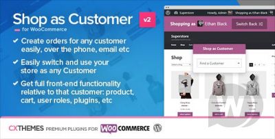 Shop as Customer for WooCommerce v2.16 - покупки в качестве клиента для WooCommerce
