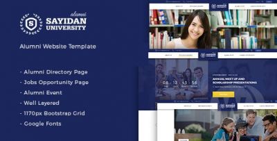 Sayidan v1.6.5 - тема WordPress выпускников университета