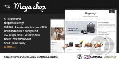 MayaShop v3.7.3 - гибкая адаптивная тема электронной коммерции WordPress