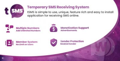 tSMS v1.9 NULLED - сервис временного приема SMS