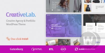 Creative Lab v1.1.1 - шаблон креативного портфолио WordPress
