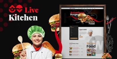 Livekitchen v2.0 - шаблон кафе или ресторана WordPress