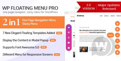 WP Floating Menu Pro v2.1.3 - плагин липкого меню WordPress