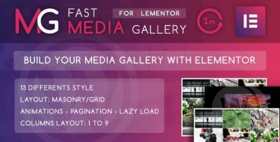 Fast Media Gallery For Elementor v1.0 - галерея для Elementor