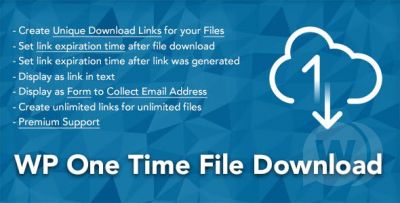 WP One Time File Download v2.6.3  - уникальный генератор ссылок WordPress Плагин