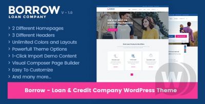 Borrow v1.5.0 - тема WordPress для кредитной компании
