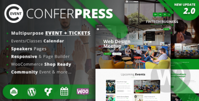 ConferPress v2.6 - шаблон для сайта мероприятий WordPress