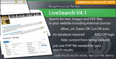 LiveSearch v4.1 - поисковая система для вашего сайта