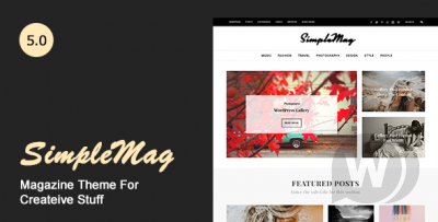 SimpleMag v5.0 - новостная WordPress тема