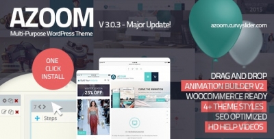 Azoom v3.0.3 - универсальный WordPress шаблон