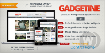 Gadgetine v3.3.0 - премиум шаблон новостного портала WordPress