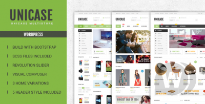 Unicase v1.6.5 - шаблон магазина электроники WooCommerce