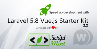 Laravel 6.0 Vue.js SPA Bootstrap Admin Starter Kit v3.1