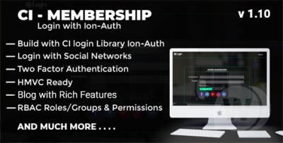Codeigniter Login with Ion Auth, HMVC, Social Login and User management System v1.10