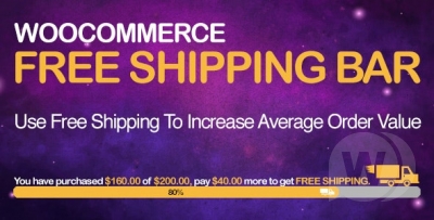 WooCommerce Free Shipping Bar v1.1.6.4 - статус бесплатной доставки WordPress