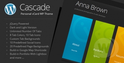 Cascade v8.0 - шаблон визитки WordPress