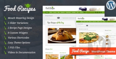Food Recipes v4.0.2 - WordPress тема для сайтов с рецептами