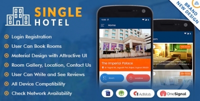 Single Hotel App with Material Design v1.1