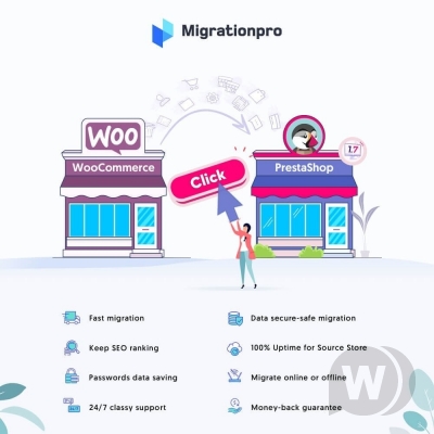 Модуль MigrationPro: WooCommerce to PrestaShop Migration Tool v5.1.3