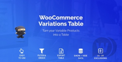 WooCommerce Variations Table v1.2.10 - таблица вариаций товаров WooCommerce