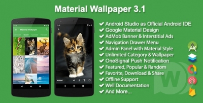 Material Wallpaper v3.1 - приложение обоев Android
