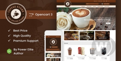 Coffee v1.0 - адаптивная тема для Opencart