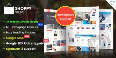 ShoppyStore v2.2.0 - адаптивная многоцелевая тема OpenCart 3