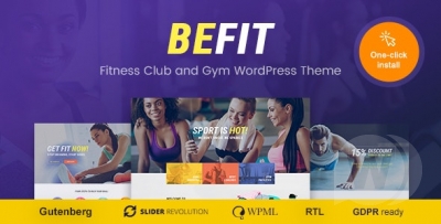 Be Fit v1.1.2 - WordPress тема для тренажерных залов, йоги и фитнес-центров