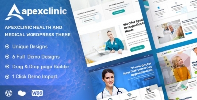 ApexClinic HealthCare v1.2.3 NULLED - медицина и здоровье тема WordPress