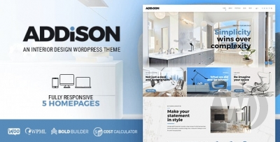 Addison v1.3.0 - архитектура и дизайн интерьера WordPress