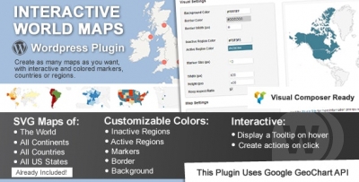 Interactive World Maps v2.4.5 - плагин создания карт WordPress