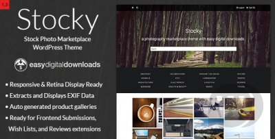 Stocky v1.5.0 - тема для магазина стоковых фото WordPress