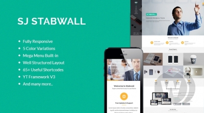 SJ Stabwall v3.9.6 - бизнес тема Joomla