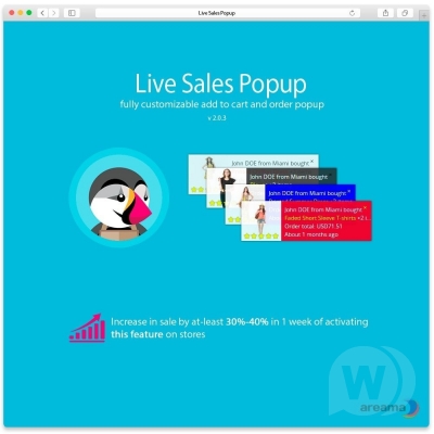 Модуль Live Sales Popup: product sold notification v2.4.9
