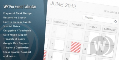 WordPress Pro Event Calendar v3.2.3 - календарь событий WordPress