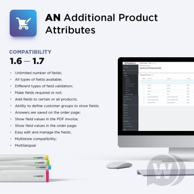 Модуль Additional Product Attributes / Custom Product Fields v2.6.0