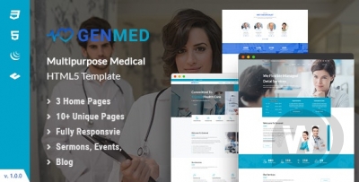 Genmed v1.0.0 | HTML5 шаблон медицинского сайта