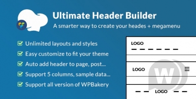 Ultimate Header Builder v1.7.5 - аддон для WPBakery Page Builder