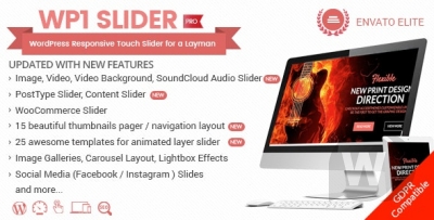 WP1 Slider Pro v1.2.3 - слайдер WordPress
