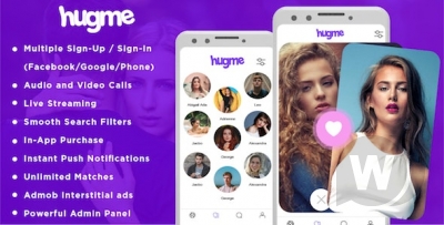 Hugme v1.3 - Android приложение для знакомств