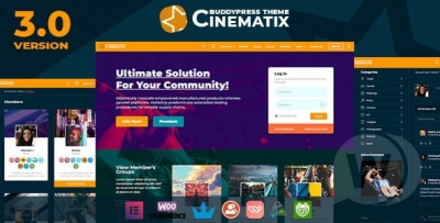 Cinematix v3.2 - тема сообщества BuddyPress