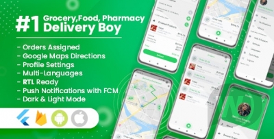 Delivery Boy for Groceries, Foods, Pharmacies, Stores Flutter App v1.3.0