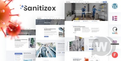Sanitizex v1.2 NULLED - тема WordPress для сервисов по уборке