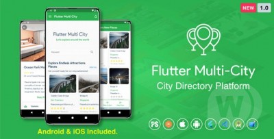 Flutter Multi City v1.6 ( Directory, City Tour Guide, Business Directory, Travel Guide, Booking )