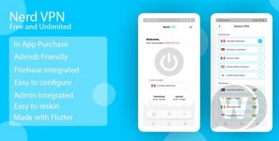Nerd VPN приложение Flutter VPN для Android с IAP