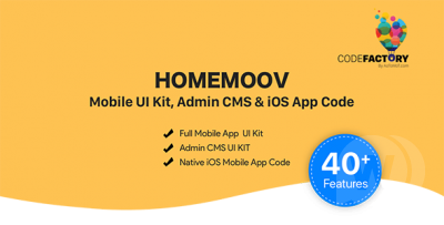 HOMEMOOV v1.0 - Mobile UI Kit, Admin CMS & iOS App Code