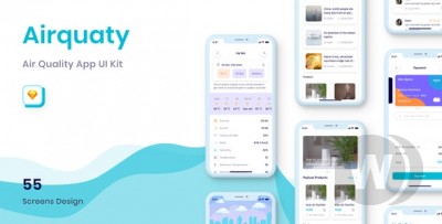 Airquaty - Air Quality App UI Kit