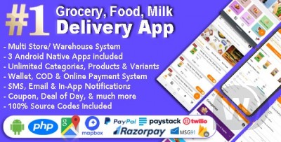 Multi-Store Grocery Delivery App v1.6.7 NULLED - Android приложения для магазина продуктов