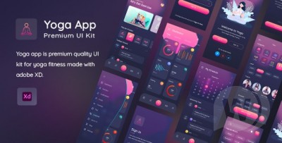 Yogaa App Premium UI Kit For XD