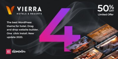 Vierra v4.0 - WordPress тема Elementor для отелей, курортов, гостиниц